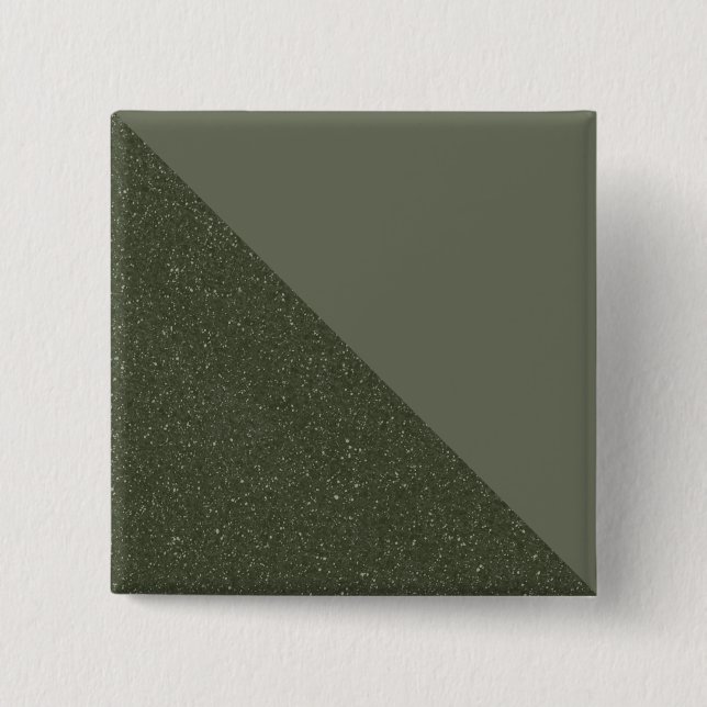Two-Tone Moss Green Square Button – Noise & Solid (Front)