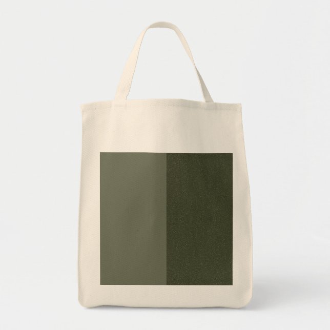 Two-Tone Moss Green Textured Tote Bag – Customize (Front)