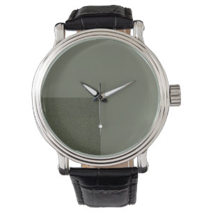 Two-Tone Moss Green Watch – Customizable Gift