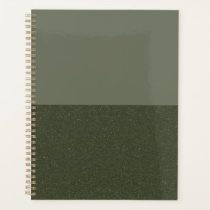 Two-Tone Moss Green Weekly Planner – Customizable