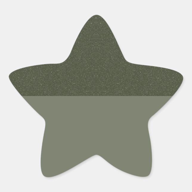 Two-Tone Moss Star Sticker – Customizable (Front)