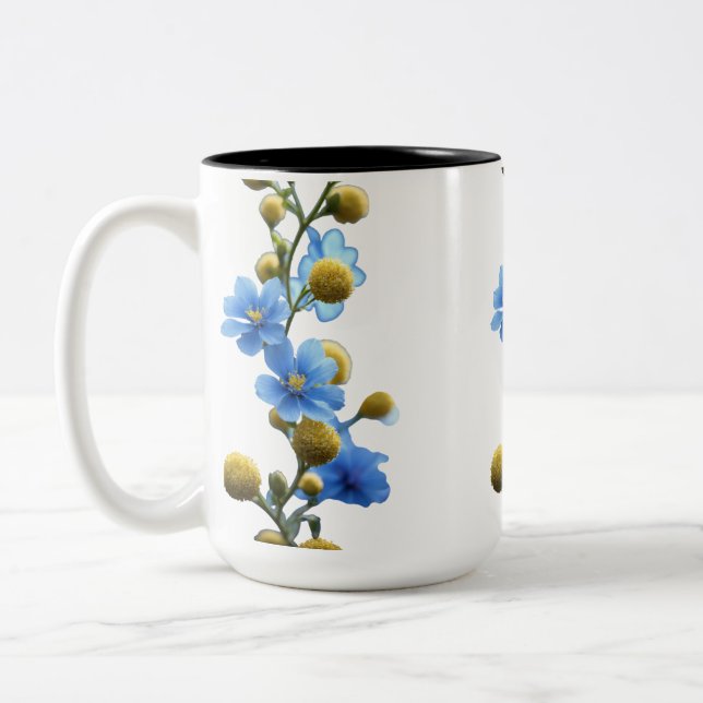 Two-Tone Mug 15 oz - Blossoming Branches (Left)