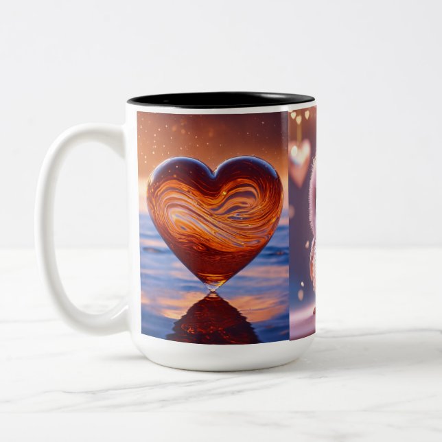 Two-Tone Mug, 15 oz Coffee Mug (Left)