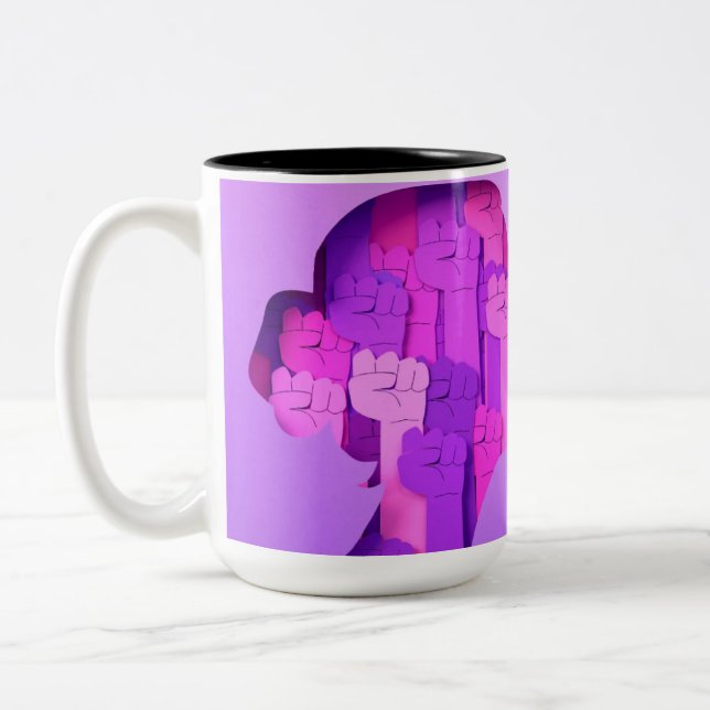 Two-Tone Mug, 15 oz Coffee Mug (Left)