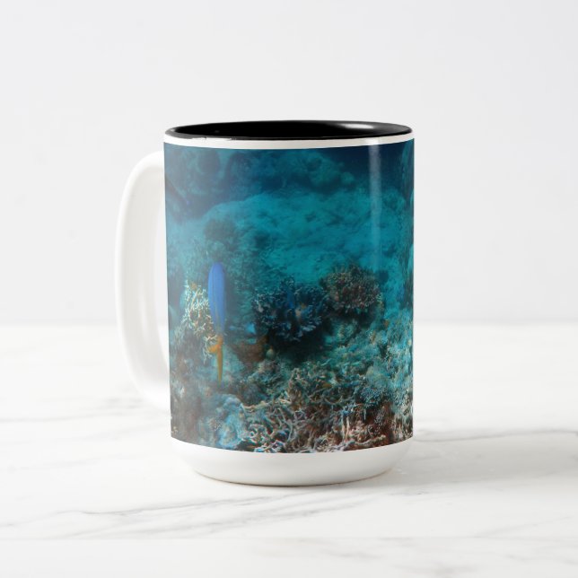 Two-Tone Mug, 15 oz Coffee Mug (Front Left)