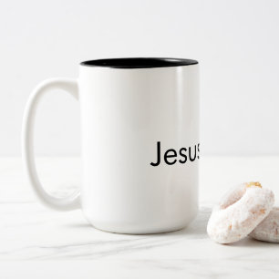 Two-Tone Mug, 15 oz Jesus Is King Coffee Mug