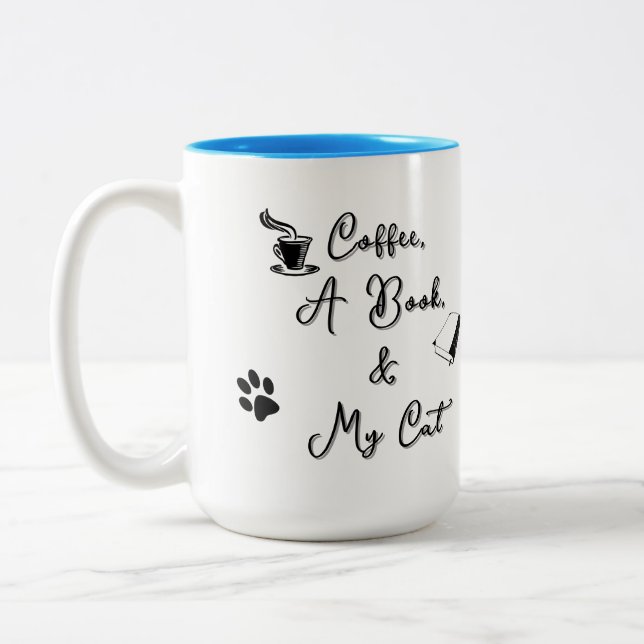 Two-tone Mug 15 oz (sky blue) (Gauche)