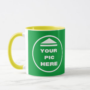 Two-Tone Mug - Add Your Image 11 oz White Yellow