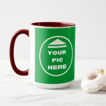 Two-Tone Mug - Add Your Image 15 oz White Maroon