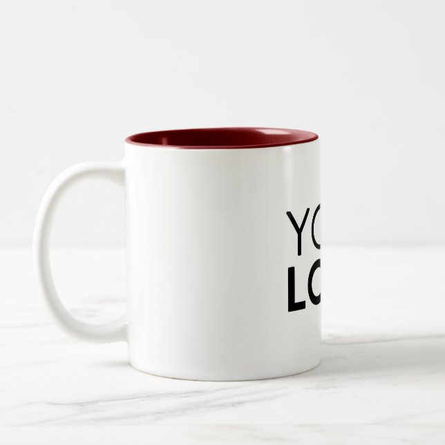 Two-Tone Mug - Maroon (Left)