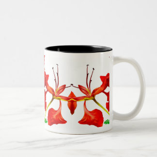 Two Tone Mug Royal Poinciana Flower