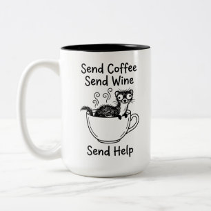 Two-Tone Mug - Surprised by Sneaky Weasel Coffee Q