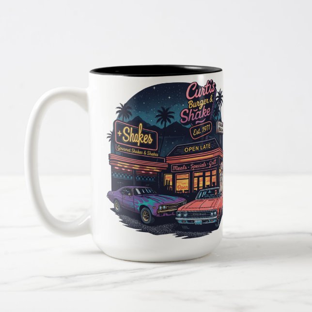 Two-Tone Mug vintage car stayl  (Left)