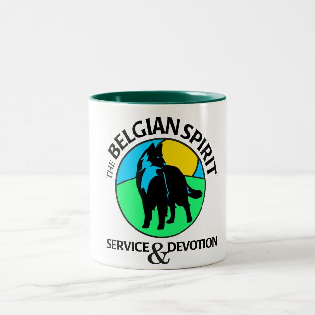 Two Tone Mug with Belgian Spirit Symbol (Center)