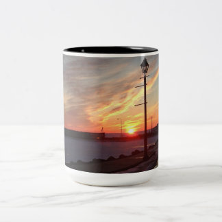 Two tone mug with stunning beautiful sunset photo