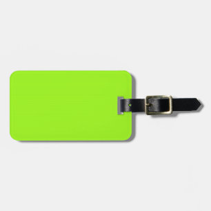 Two-Tone Neon Green & Purple Luggage Tag