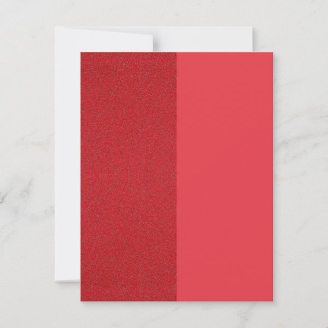 Two-Tone Noise-Textured Tomato Red Invitation (Front)