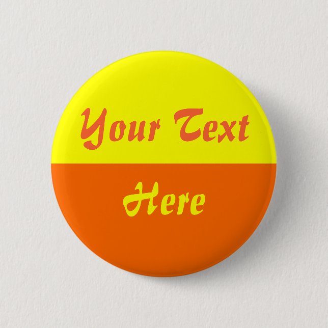 Two Tone - Orange Lower Half 2 Inch Round Button (Front)