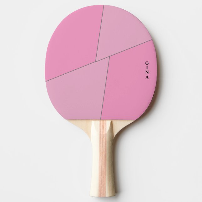 Two Tone Pink Ping Pong Paddle Personalized (Front)