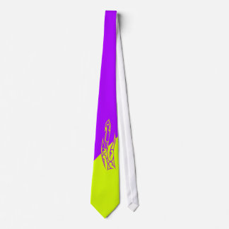 Two-tone purple & light green tie