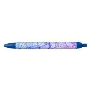  Two Tone Purple Marble Look Black Ink Pen