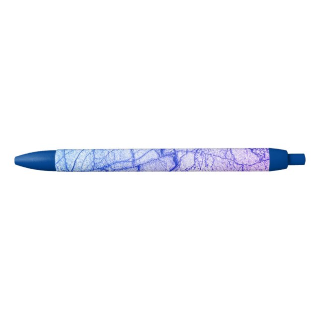  Two Tone Purple Marble Look Black Ink Pen (Front)