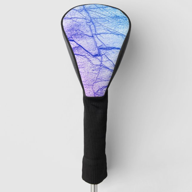  Two Tone Purple Marble Look Golf Head Cover (Front)