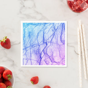 Two Tone Purple Marble Look Napkin