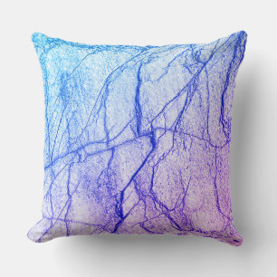 Two Tone Purple Marble Look Throw Pillow