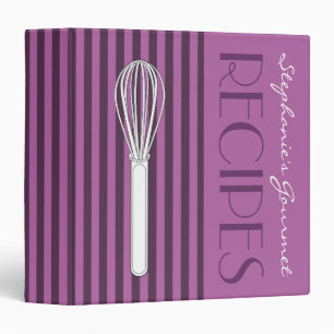 Two Tone Purple Stripes Kitchen Whisk Binder