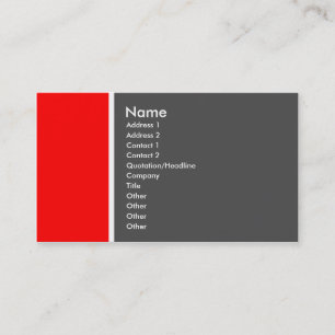Two Tone (Red and Grey) Business Card