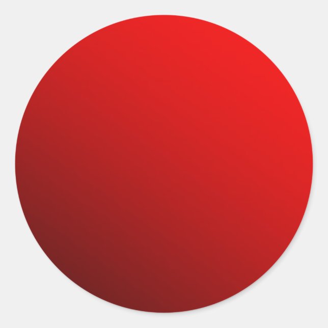 Two Tone Red Classic Round Sticker (Front)