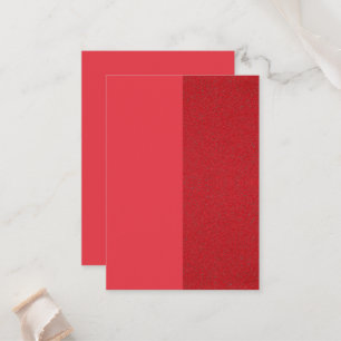 Two-Tone Red Glitter Flat Place Cards – Customize