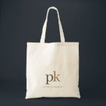 Two Tone Simple Minimalist Monogram Tote Bag<br><div class="desc">Two Tone Simple Minimalist Monogram Tote Bag</div>