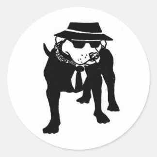 Two Tone Ska Dog Classic Round Sticker