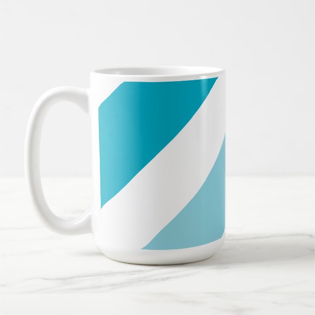 Two-tone Striped Latte Mug (Left)