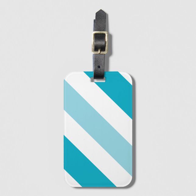 Two-tone striped  luggage tag (Front Vertical)