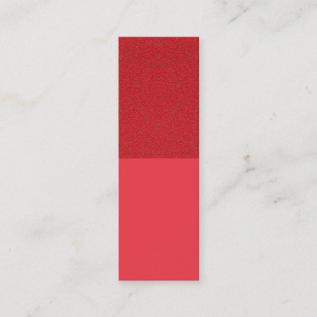 Two-Tone Tomato Red Calling Card – Customizable (Front)
