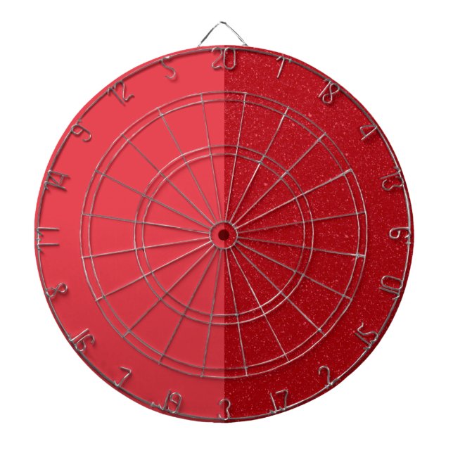 Two-Tone Tomato Red Dartboard – Customizable (Front)