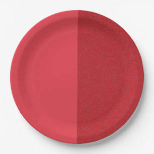 Two-Tone Tomato Red Event Plate – Customizable