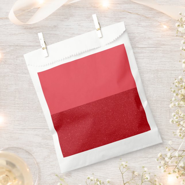 Two-Tone Tomato Red Favour Bags – Customizable (Clipped)