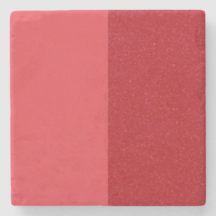 Two-Tone Tomato Red Marble Coaster – Customizable
