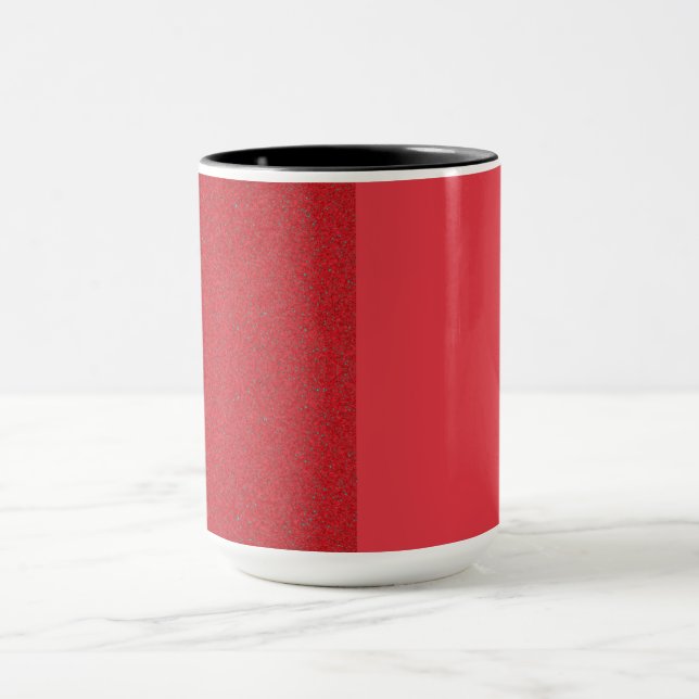 Two-Tone Tomato Red Noise Ceramic Mug – Customize (Center)