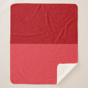 Two-Tone Tomato Red Sherpa Blanket – Customizable