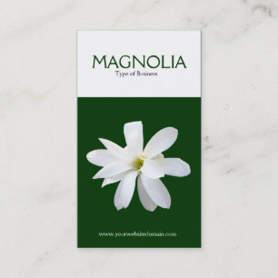 Two Tone Vertical Magnolia Business Card