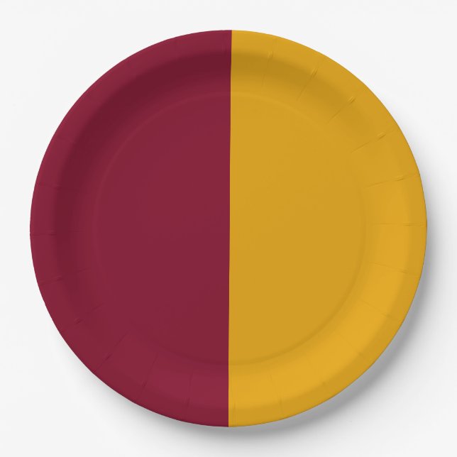 Two-Tone Vertical Party Paper Plate – Customizable (Front)