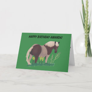 Two Toned Brown and Tan Horse Birthday Cards