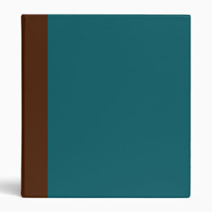 Two-Toned Brown & Aqua Teal Binder