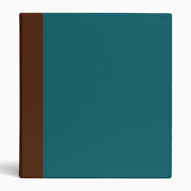 Two-Toned Brown & Aqua Teal Binder (Front)