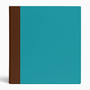 Two-Toned Brown & Aqua Teal Binder
